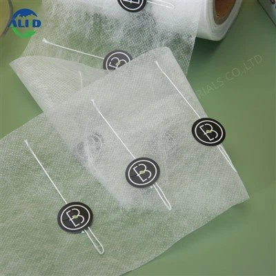 커피와 티백용 라벨과 실이 있는 식품 등급 PLA 부직포 롤